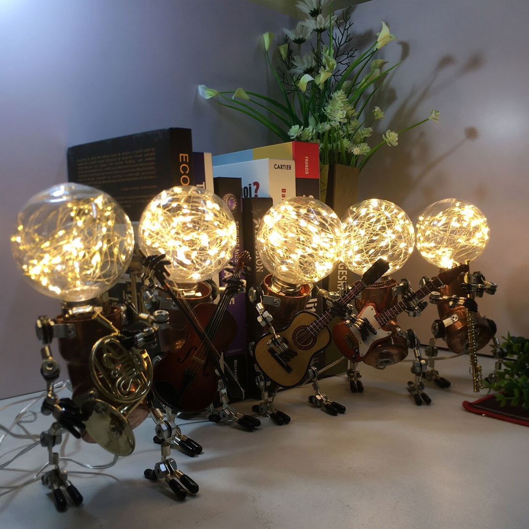 Steampunk Starlight Robot Lamps