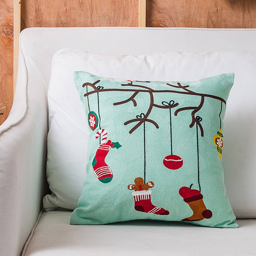 Christmas  Embroidered Cushion Covers