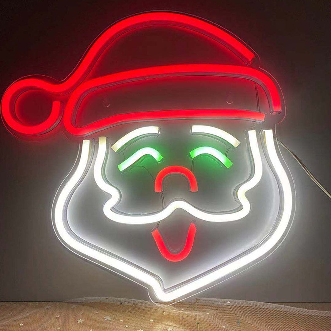 Weihnachtsweihnachtsmann-Neonlichter