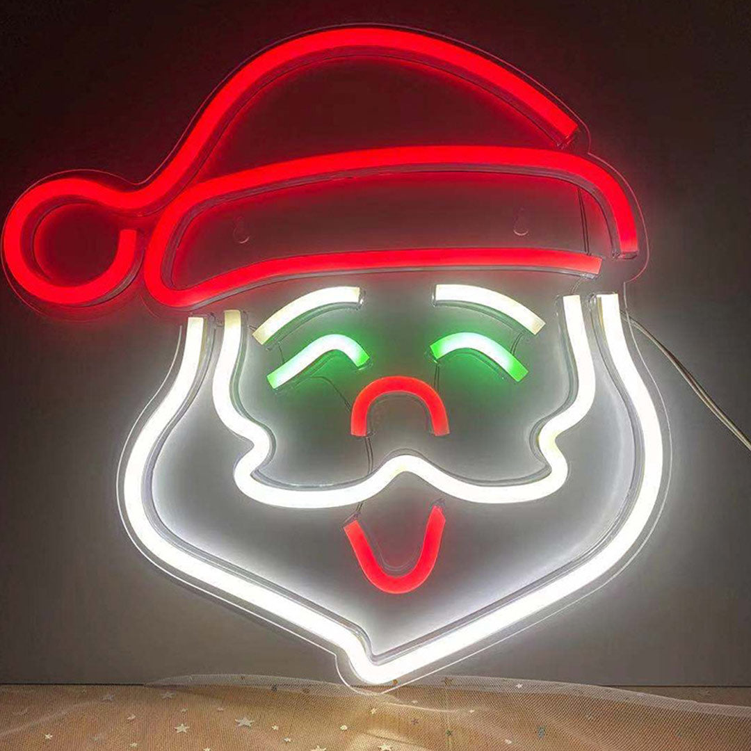 Christmas Santa Claus Neon Lights