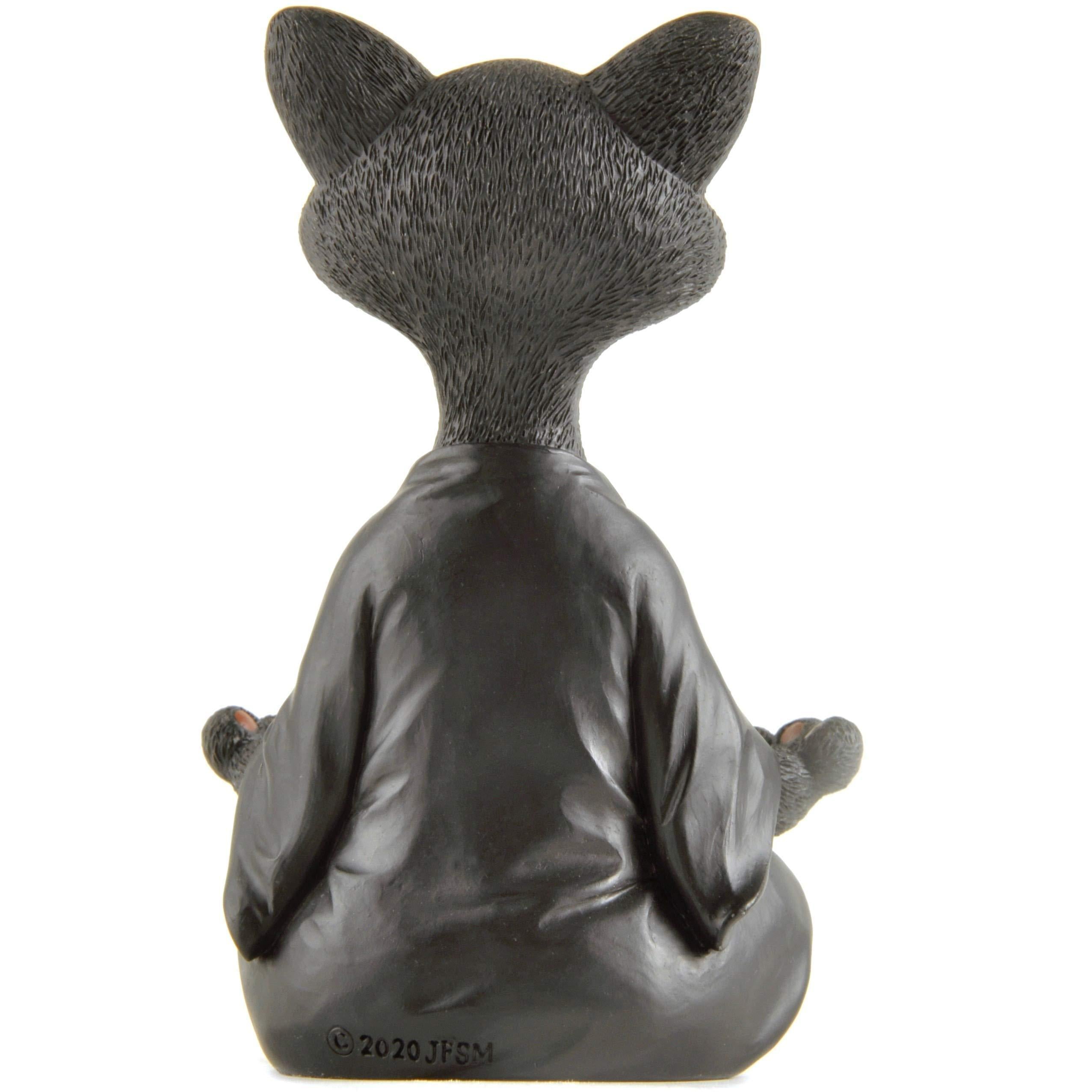 Escultura de gato zen