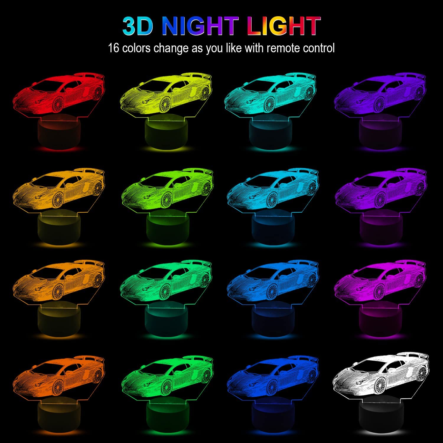 Lampe Illusion 3D Dinosaure