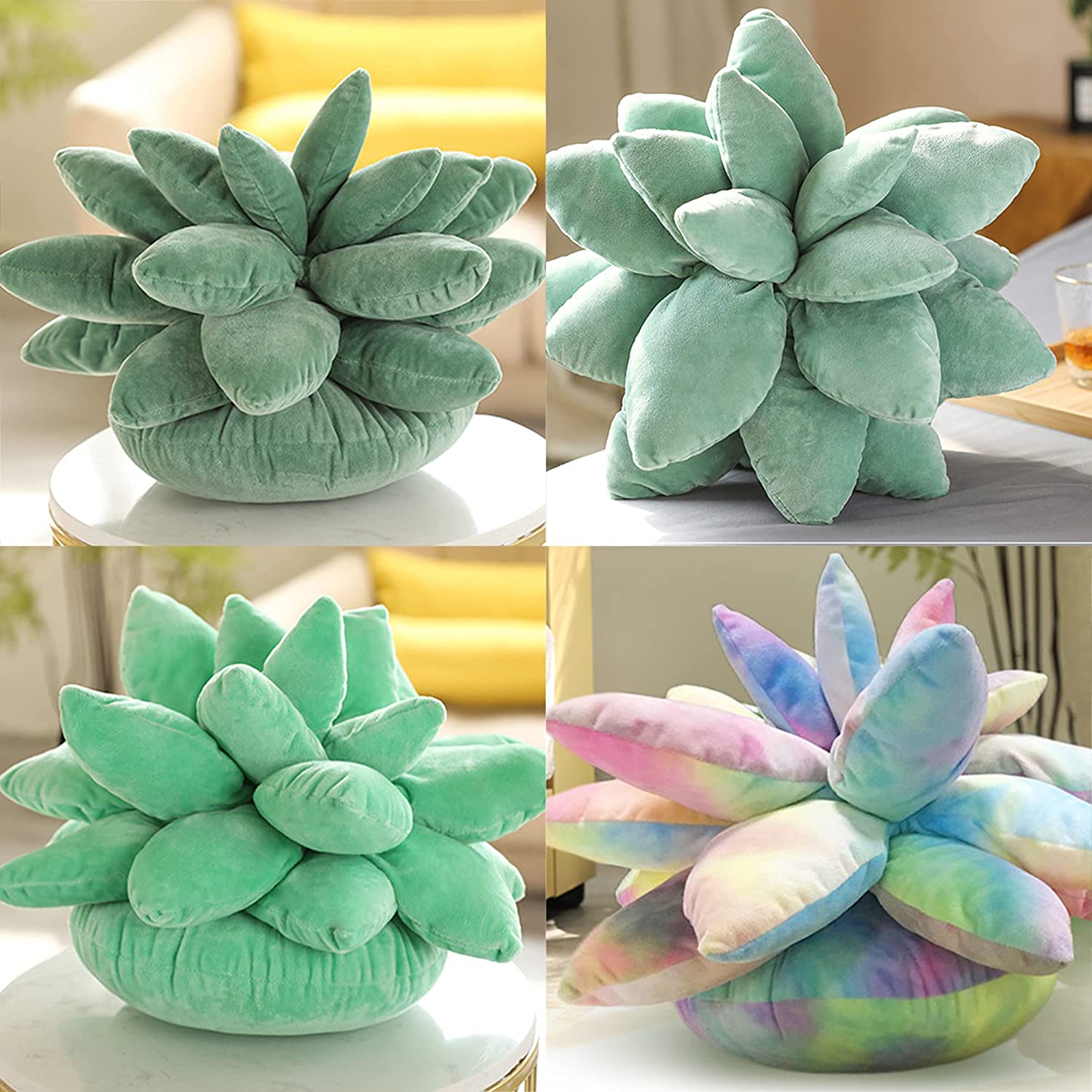 3D Succulents Cactus Pillow