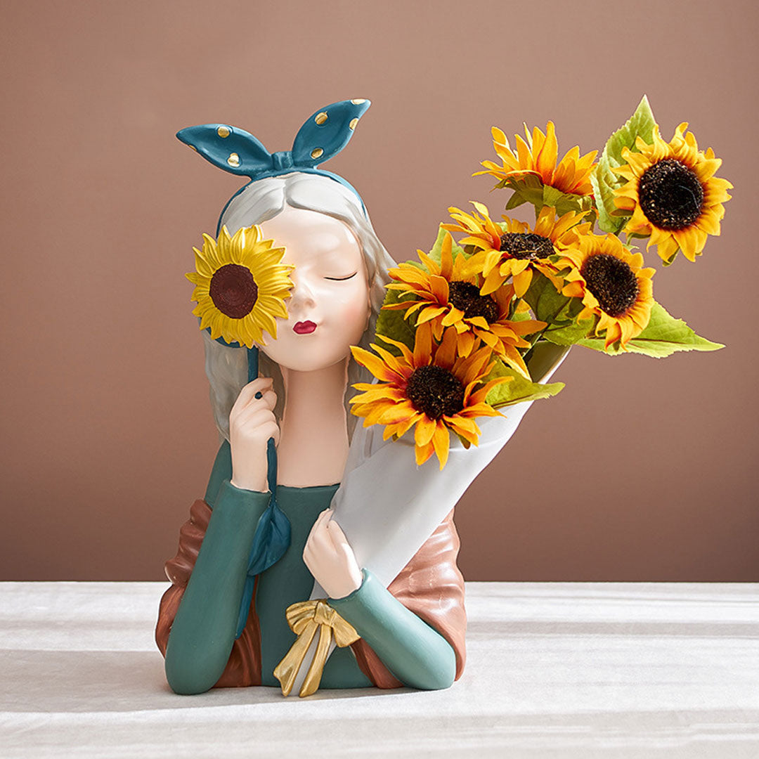 Vase à fleurs ensoleillé