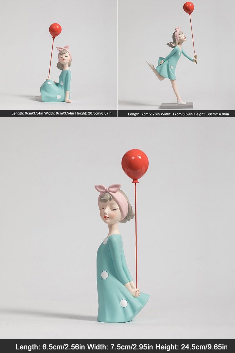 Ragazza Di Stile Retrò Con Palloncini