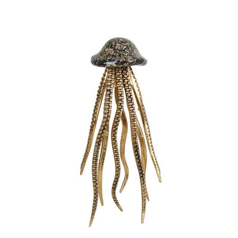 Luxuriöse Tischfigur mit Kraken und Quallen