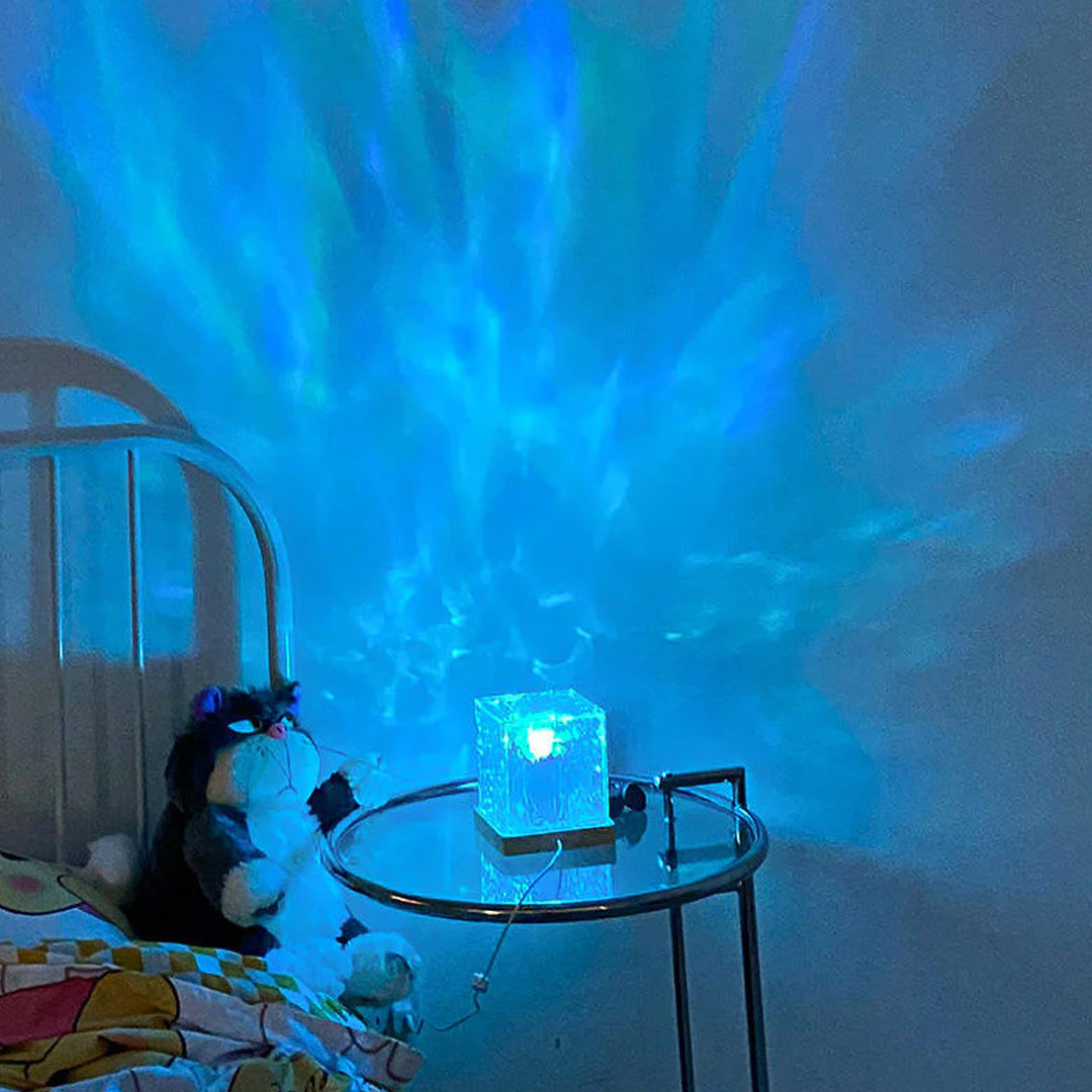 LED Projector Rotating Water Pattern Night Light