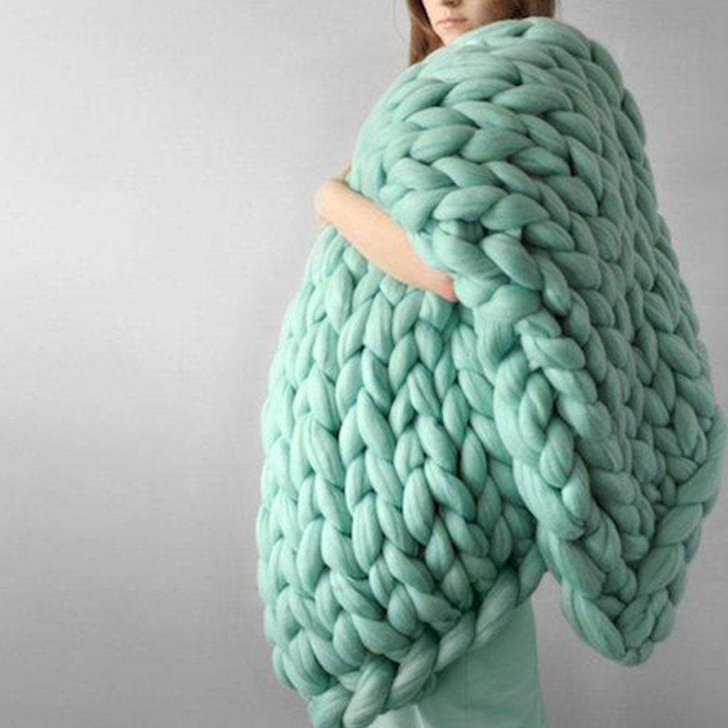 Chunky Knitted Blanket