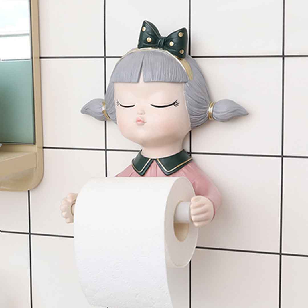 Adorable Girl Roll Paper Holder