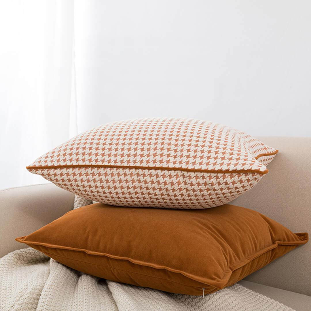 Fundas de almohada estilo Ins de pata de gallo
