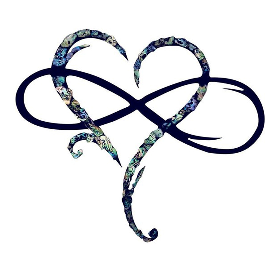 Decorazione da parete in acciaio Infinity Heart