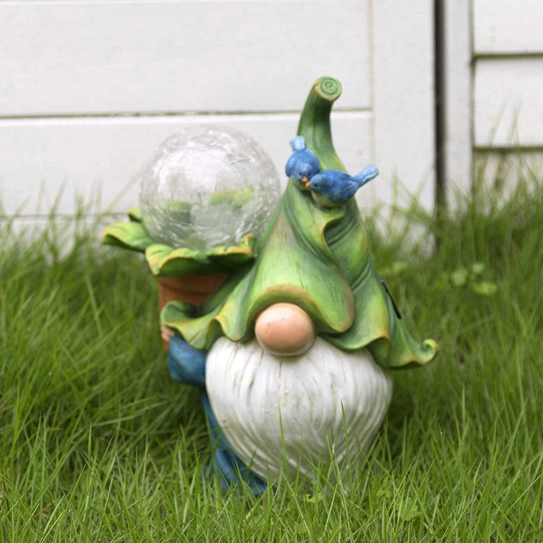 Garden Gnome Solar Statue