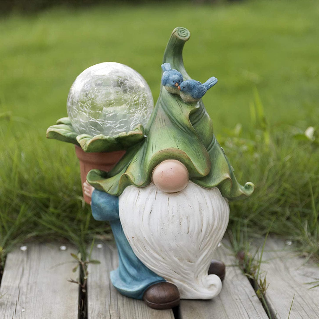 Garden Gnome Solar Statue