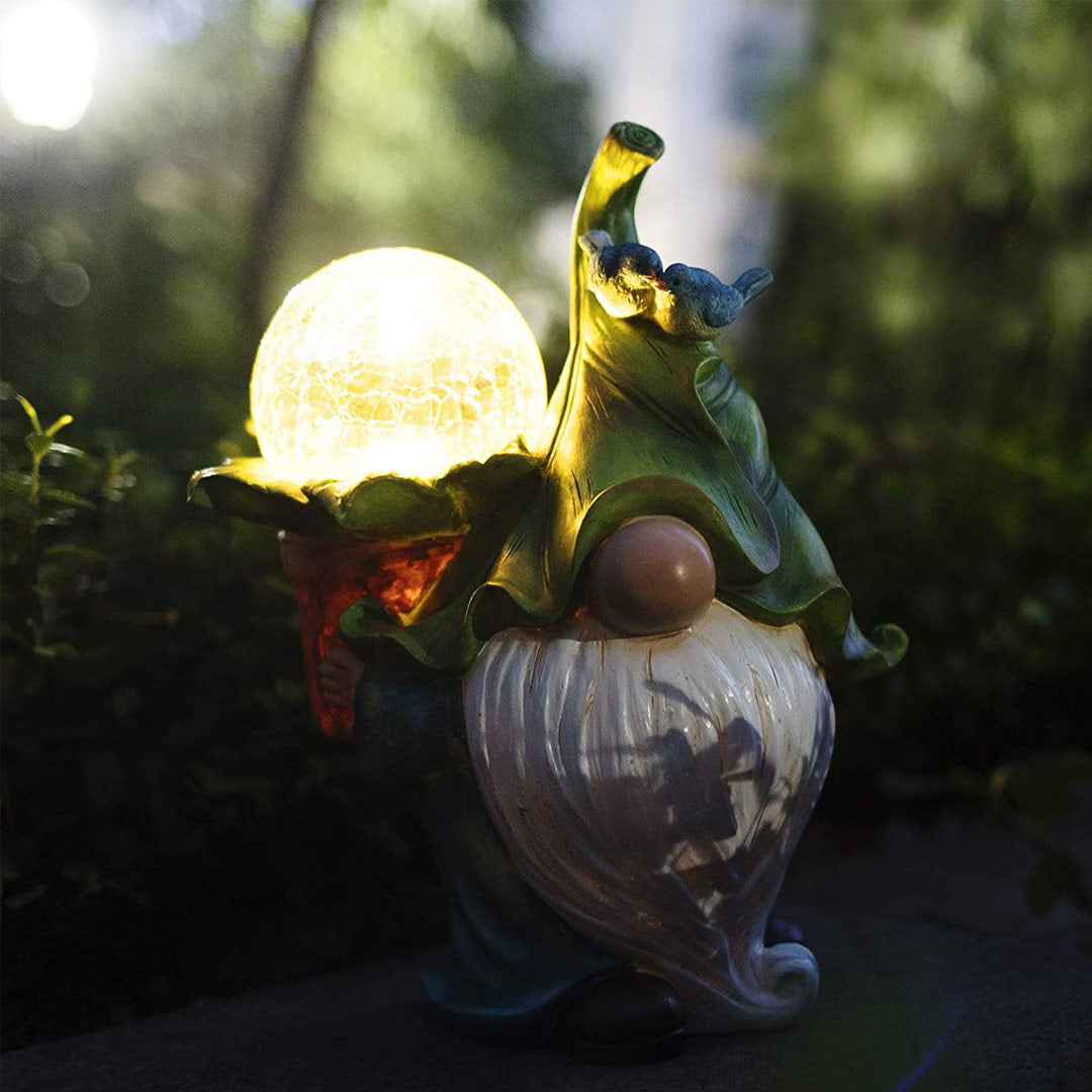 Garden Gnome Solar Statue