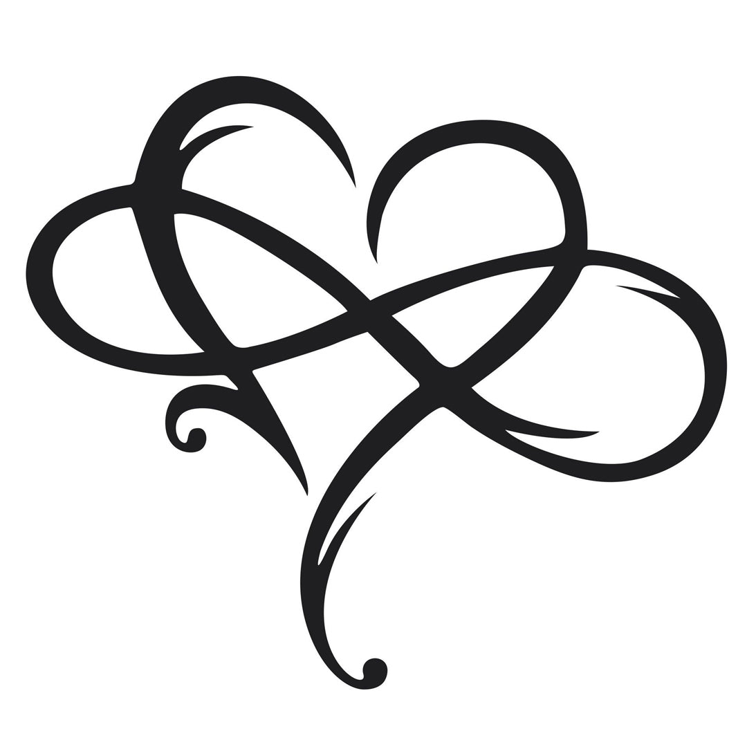 Decoración de pared de acero con corazón infinito