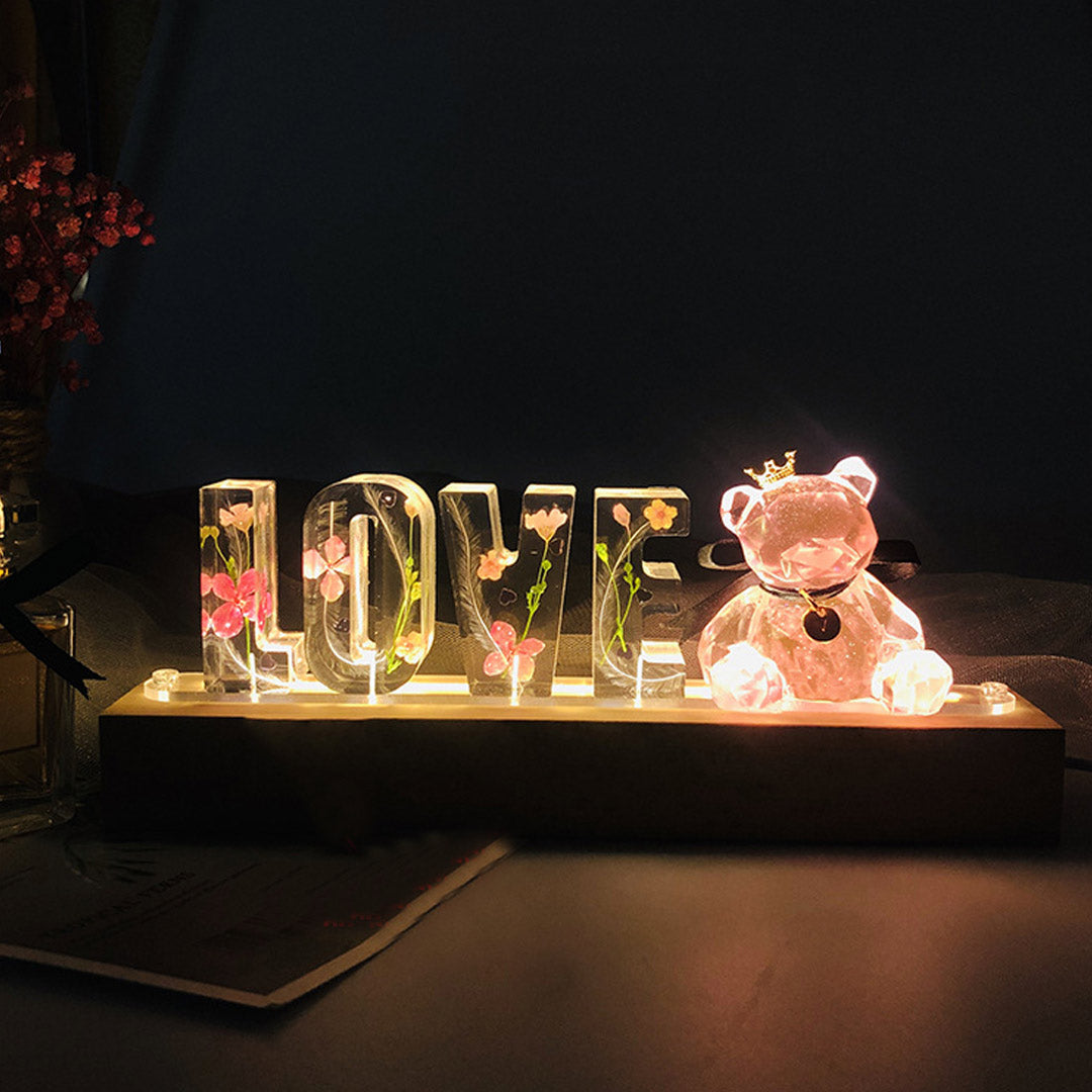 Custom Resin Letter Lamp - HANDMADE