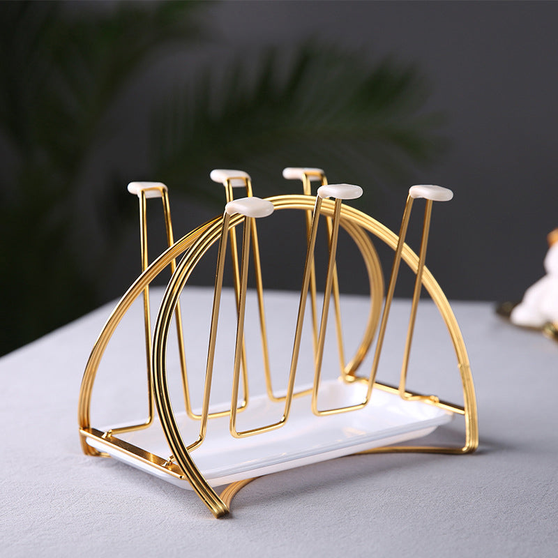 Golden Iron Cup Drying Rack