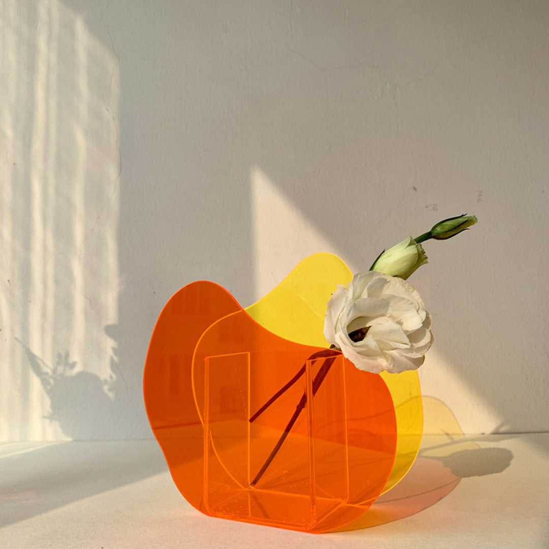 Vase acrylique coloré
