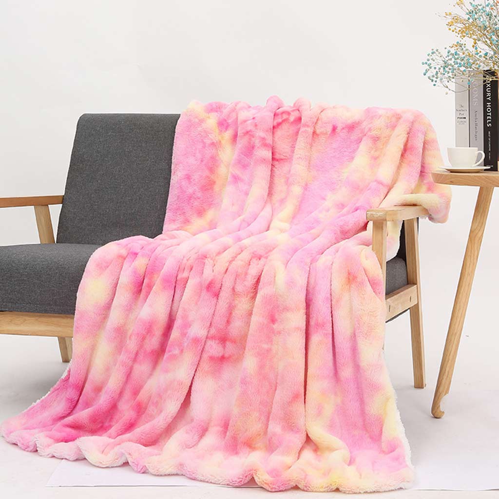 Rainbow Tie-dye Throw Blanket