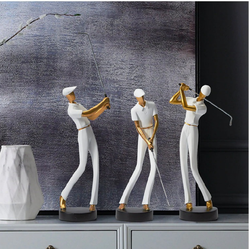 Figurine moderne del giocatore di golf