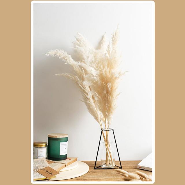 Decoración de estilo vintage de hierba de pampa