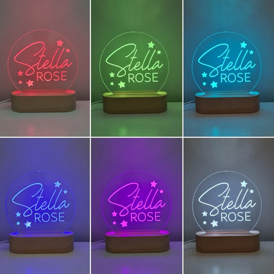 Luce notturna personalizzata con unicorno