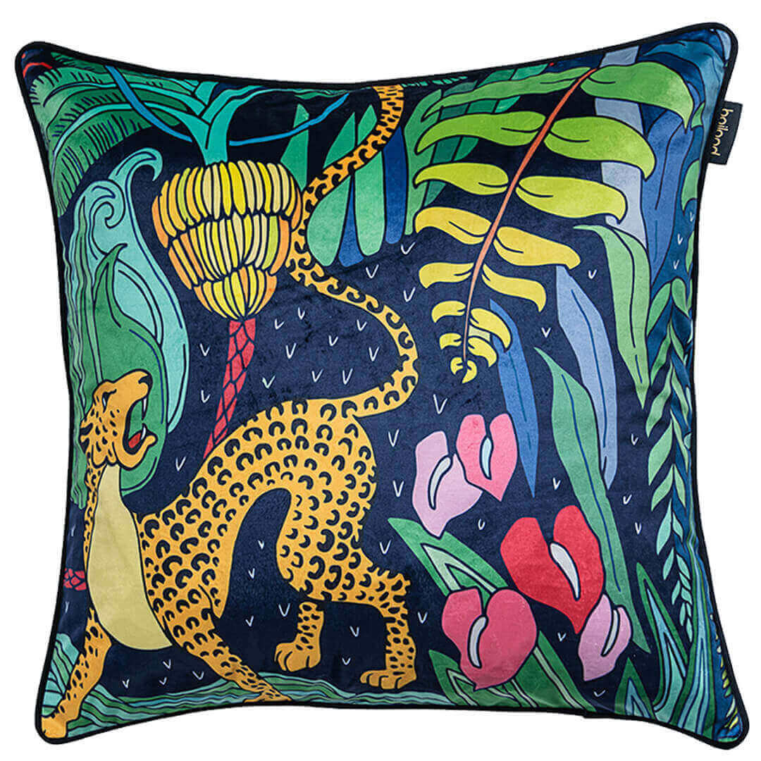 Housse de coussin de la série Jungle à motif zébré