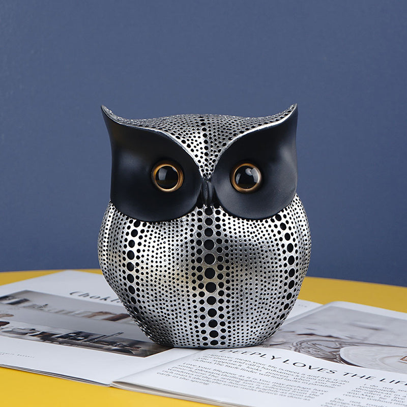 Dots Owl Resin Statuen