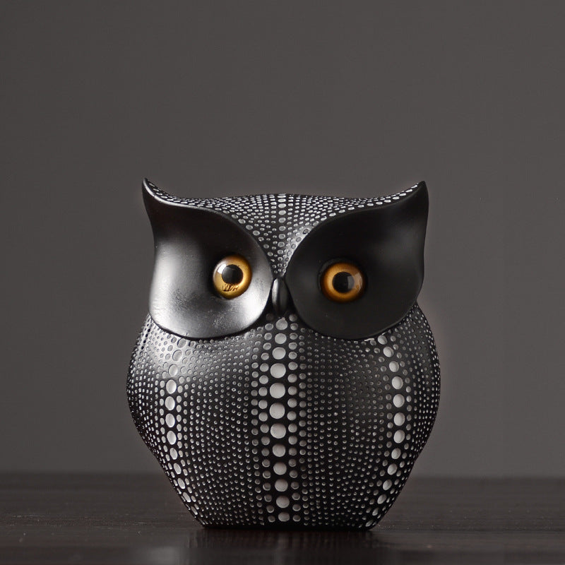 Dots Owl Resin Statuen