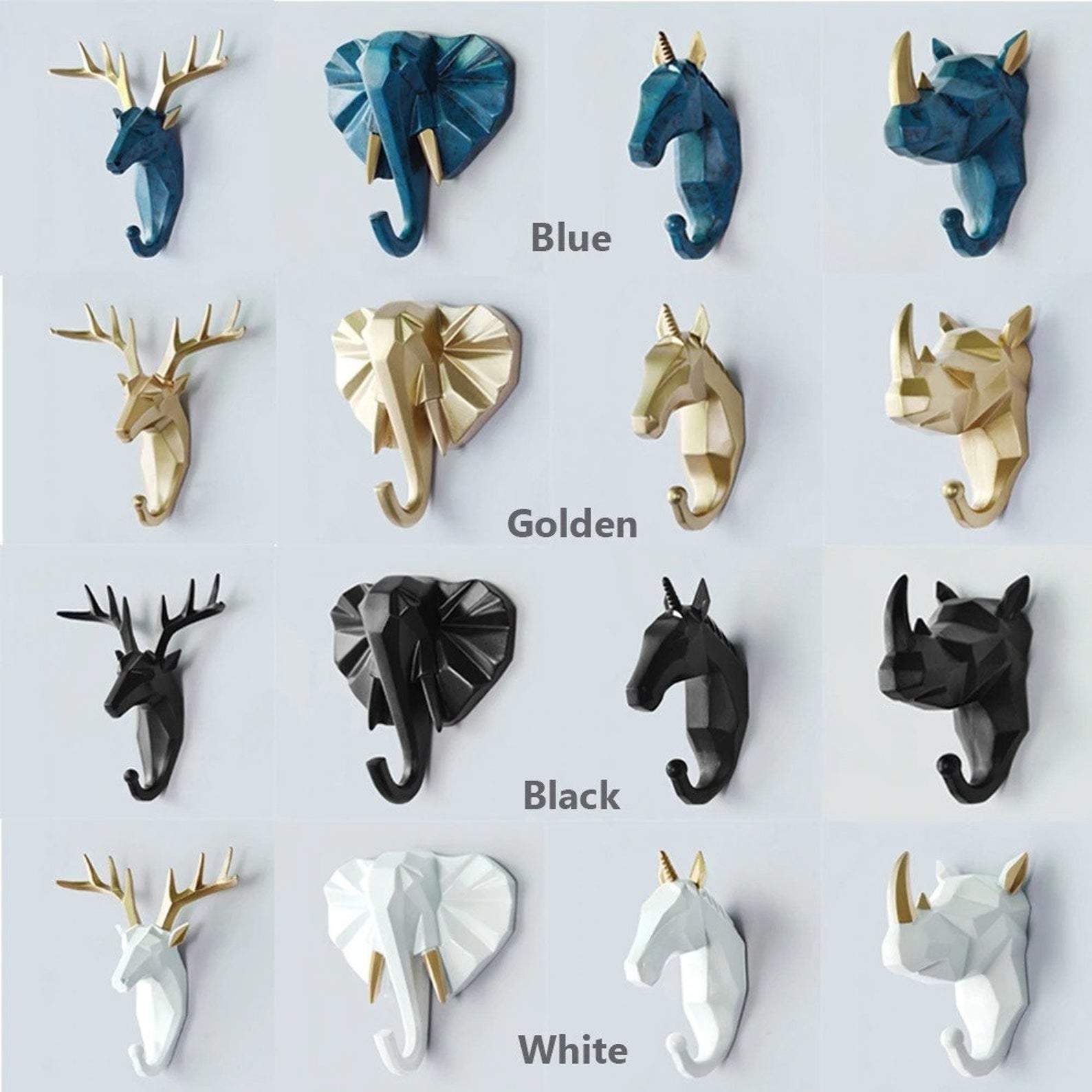 Geometrischer Wandhaken für Wildtiere
