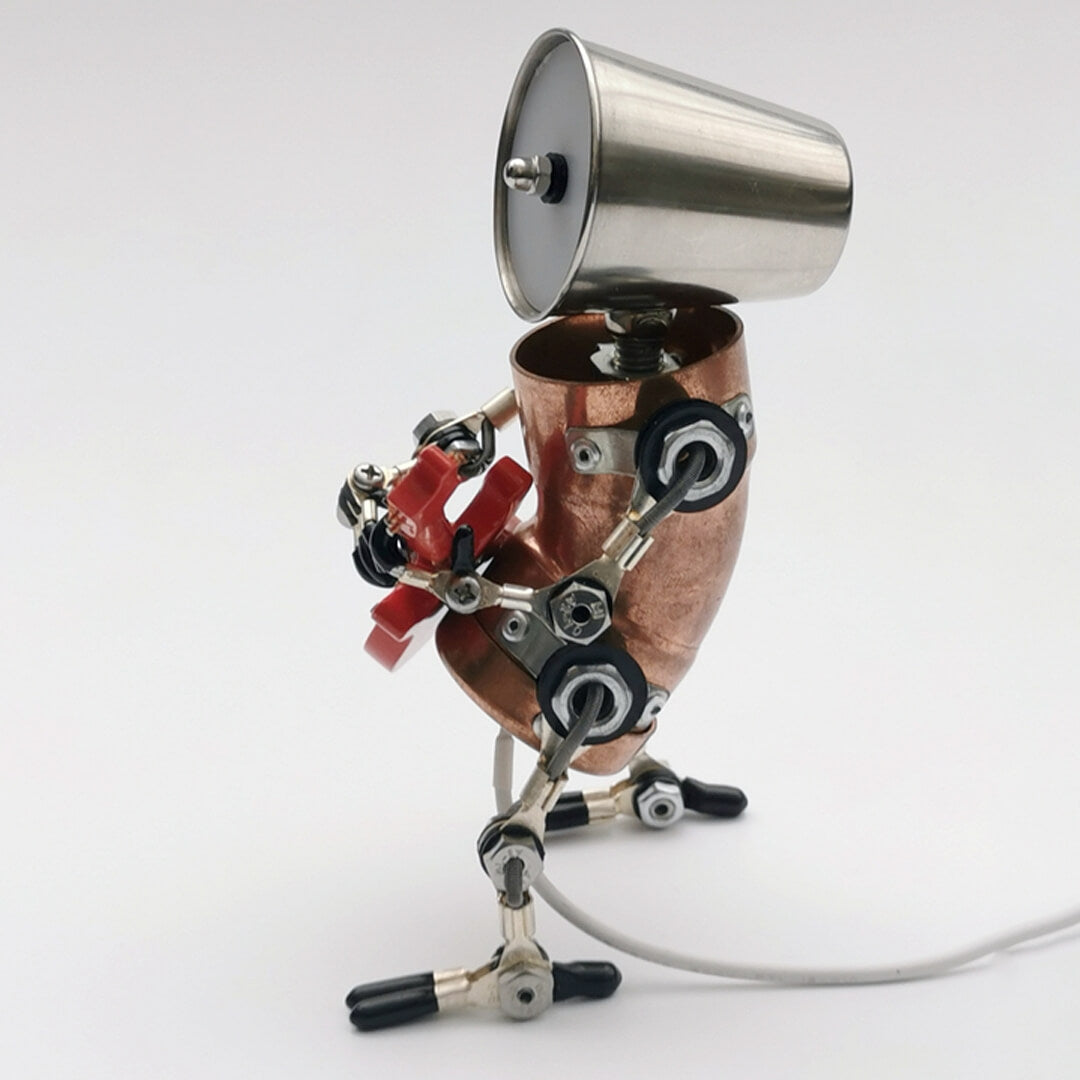 Steampunk-Bassist-Roboterlampe