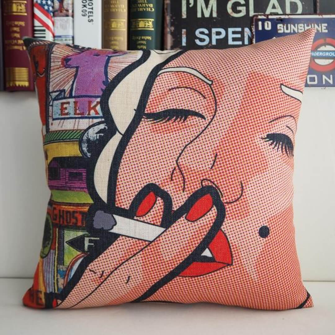 Funda de almohada Monroe creativa moderna