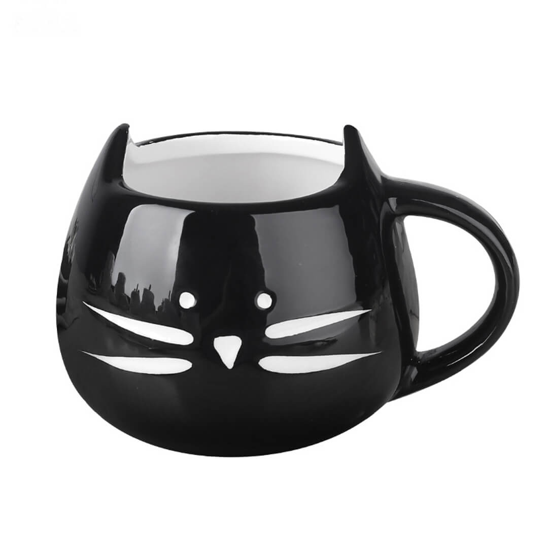 Tasse couple chat noir et blanc