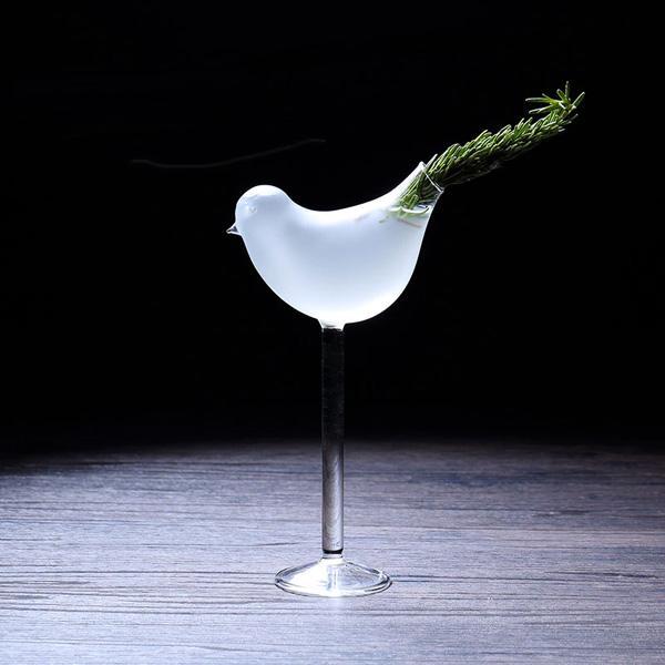 Bicchiere da cocktail a forma di uccello