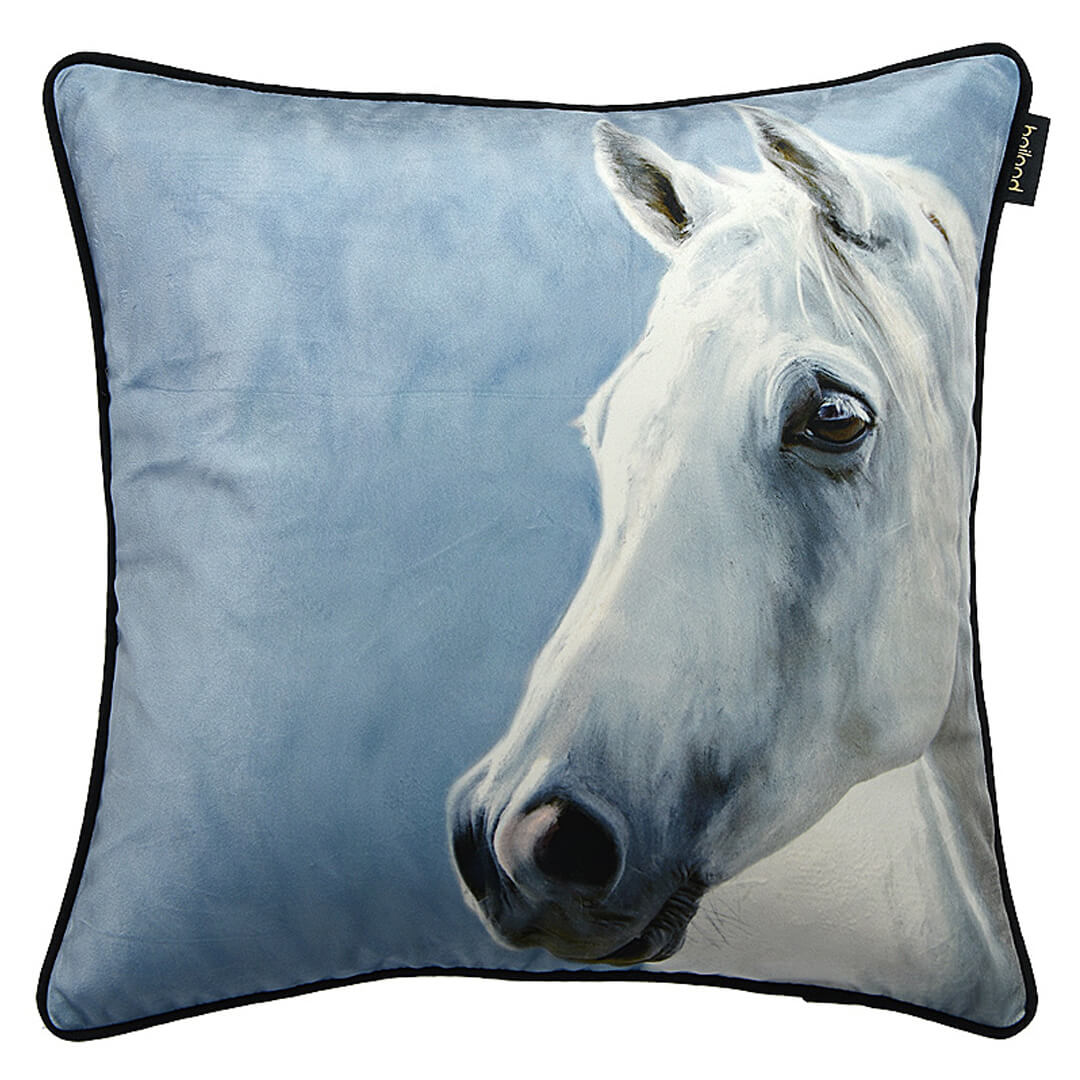 Funda de almohada con estampado de cabeza de caballo