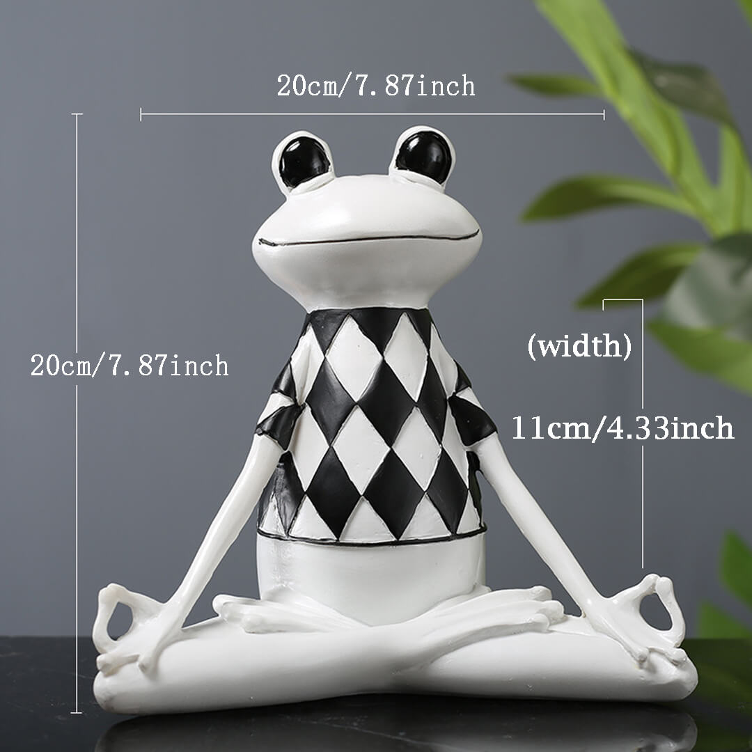 Weißer Yoga-/Meditations-Frosch
