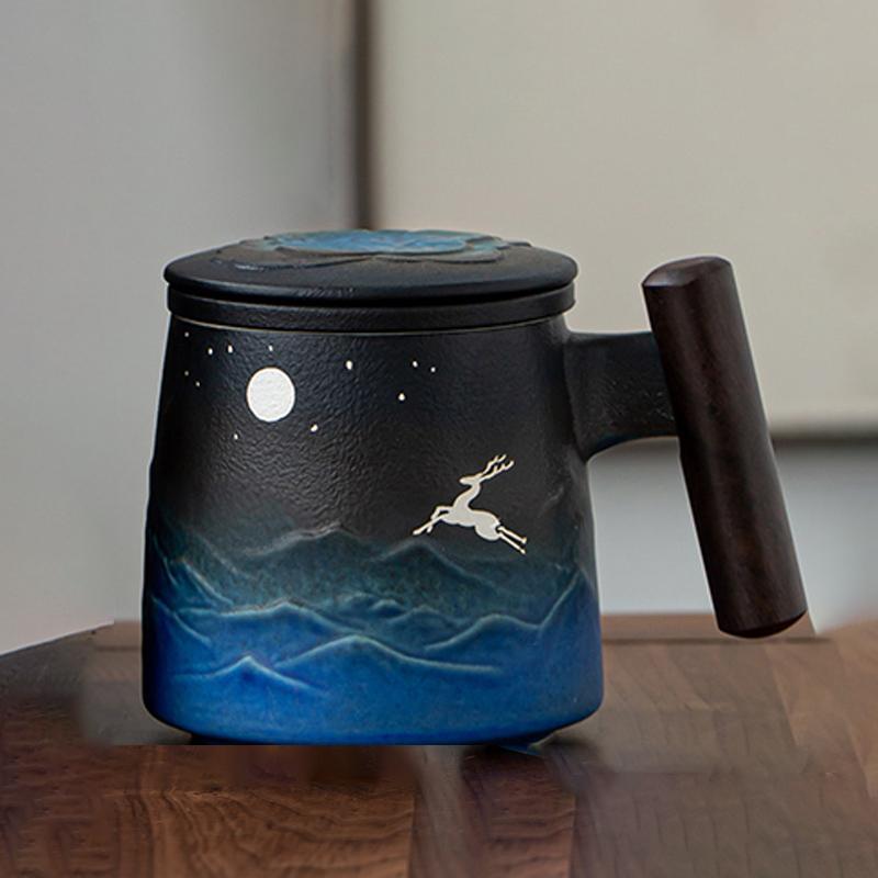 Tazza da caffè e tè alci e luna