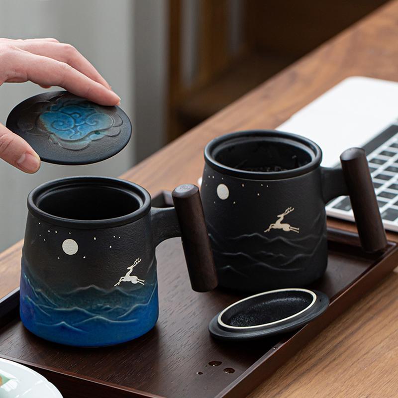 Tazza da caffè e tè alci e luna