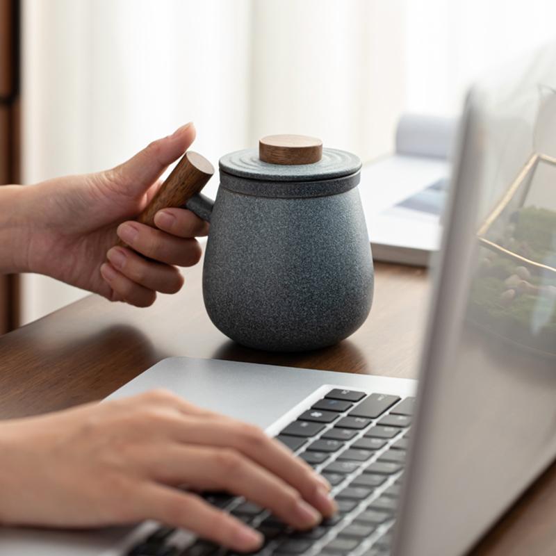 Taza redonda de café y té