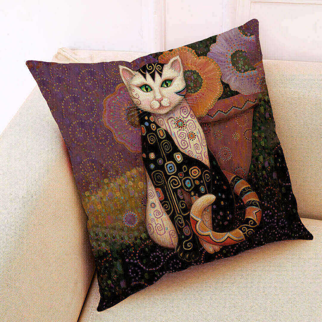 Gustav Klimt Cats Art Kissenbezüge