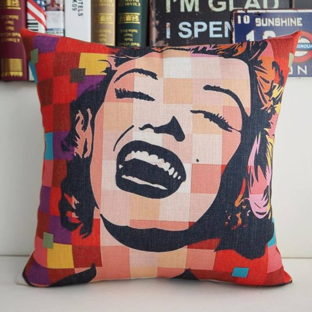 Funda de almohada Monroe creativa moderna