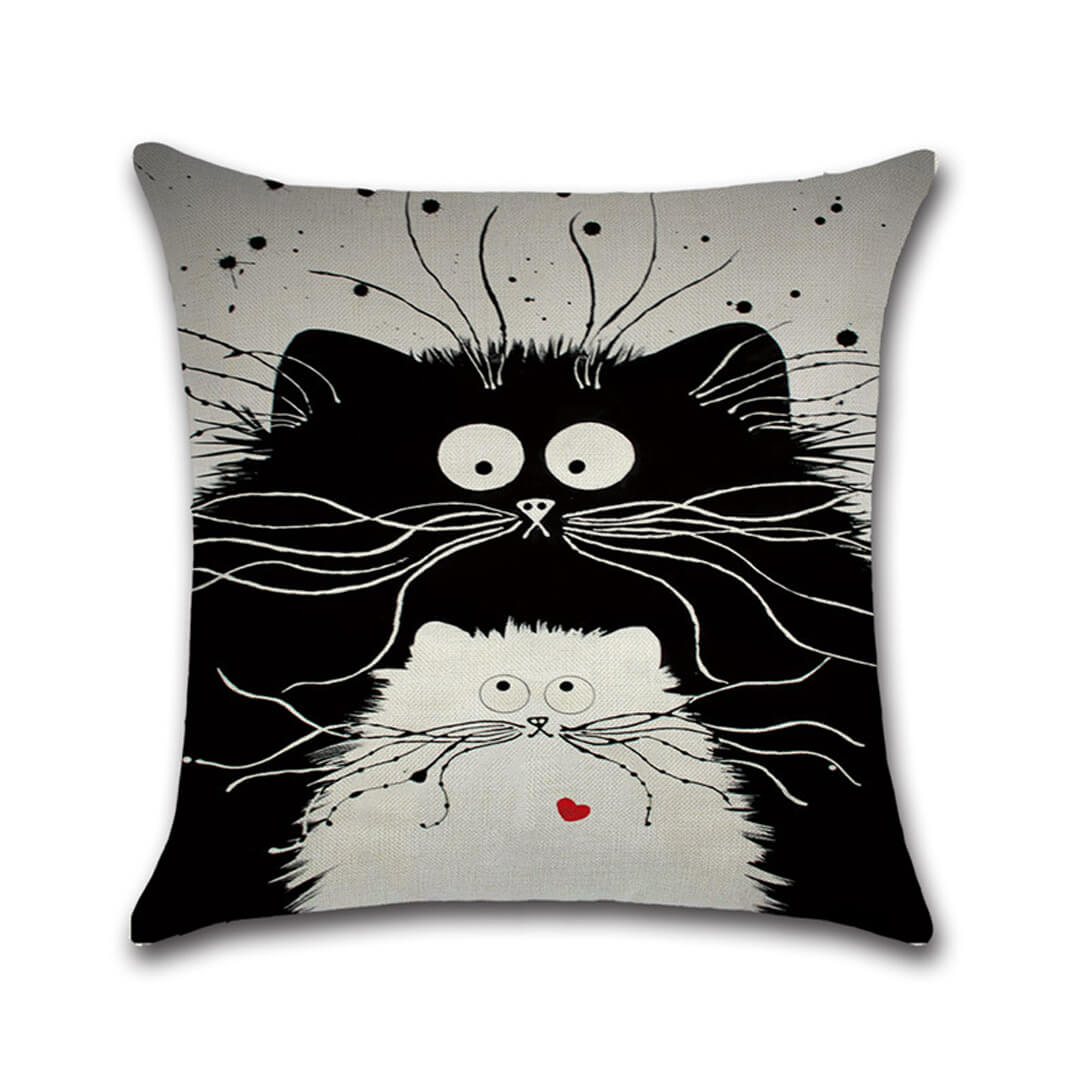 Housses de coussin miaou miaou