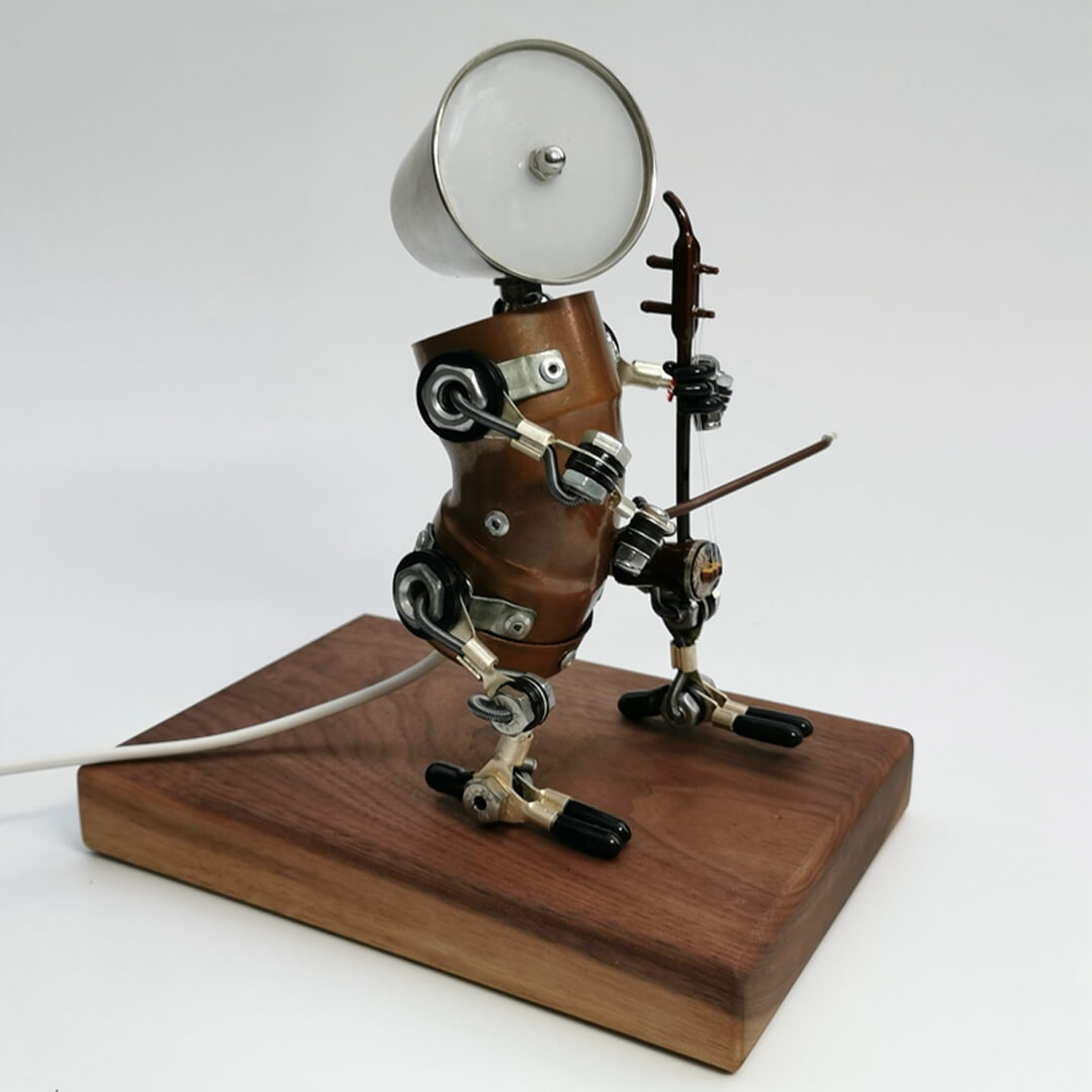 Lampe Robot Erhu Steampunk
