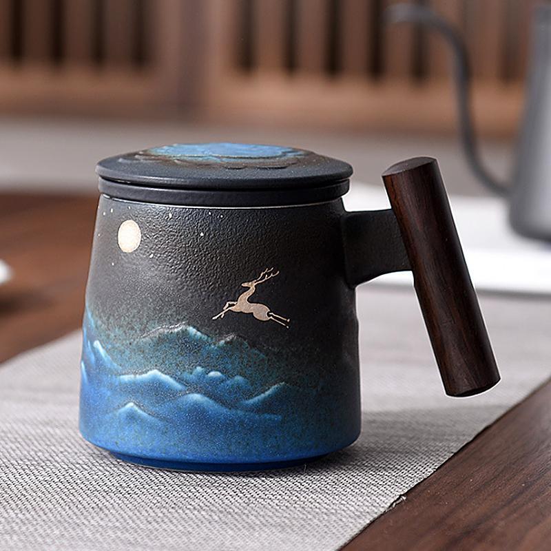 Tazza da caffè e tè alci e luna