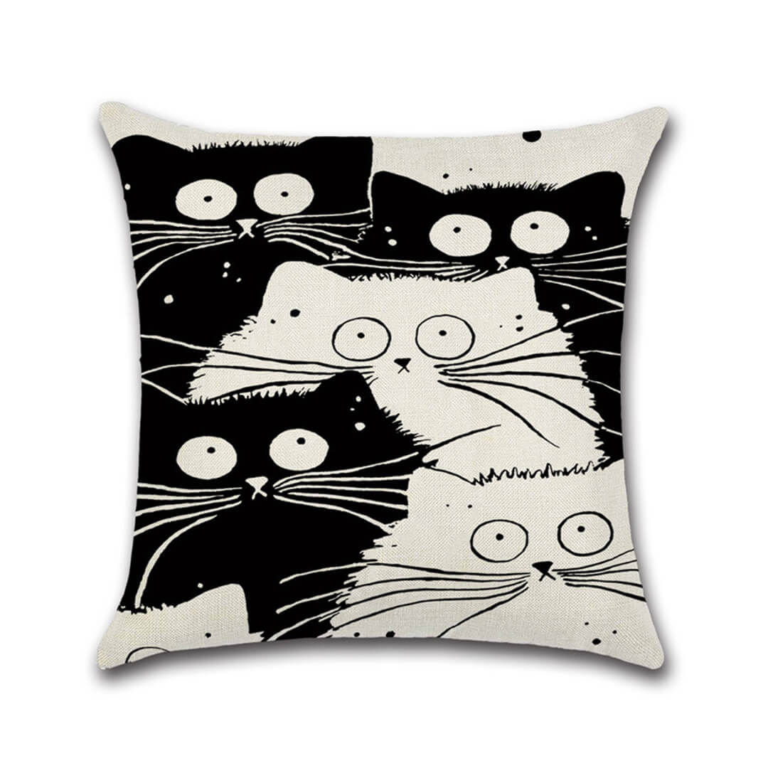 Housses de coussin miaou miaou