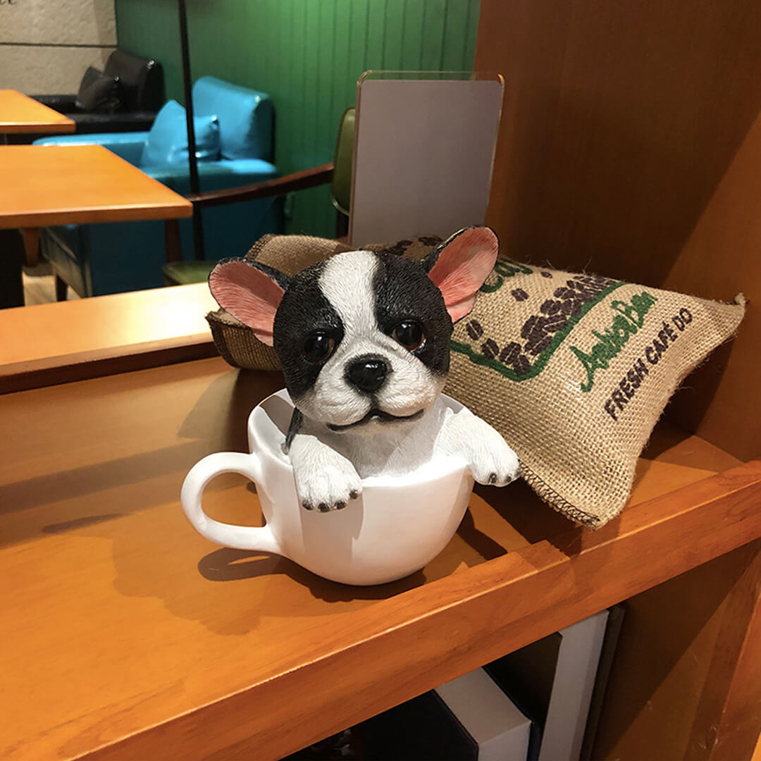 Adorno de taza de café para perro taza de té