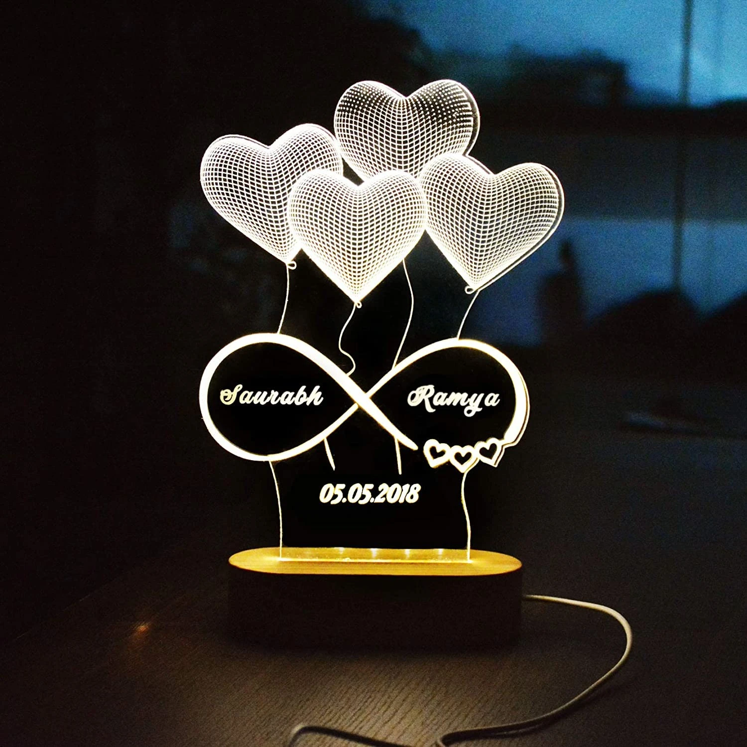 Lámpara de ilusión 3D personalizada