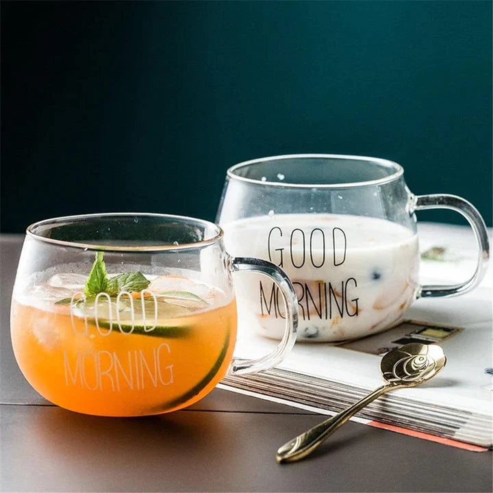 Good Morning Glass Mug