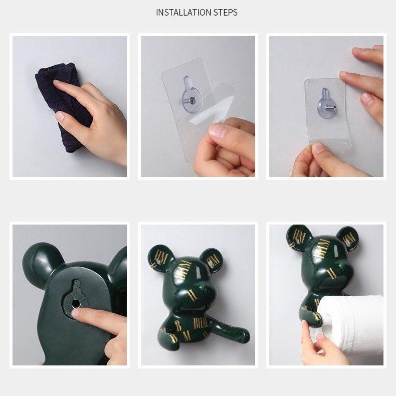 Portarrollos de papel higiénico con forma de oso