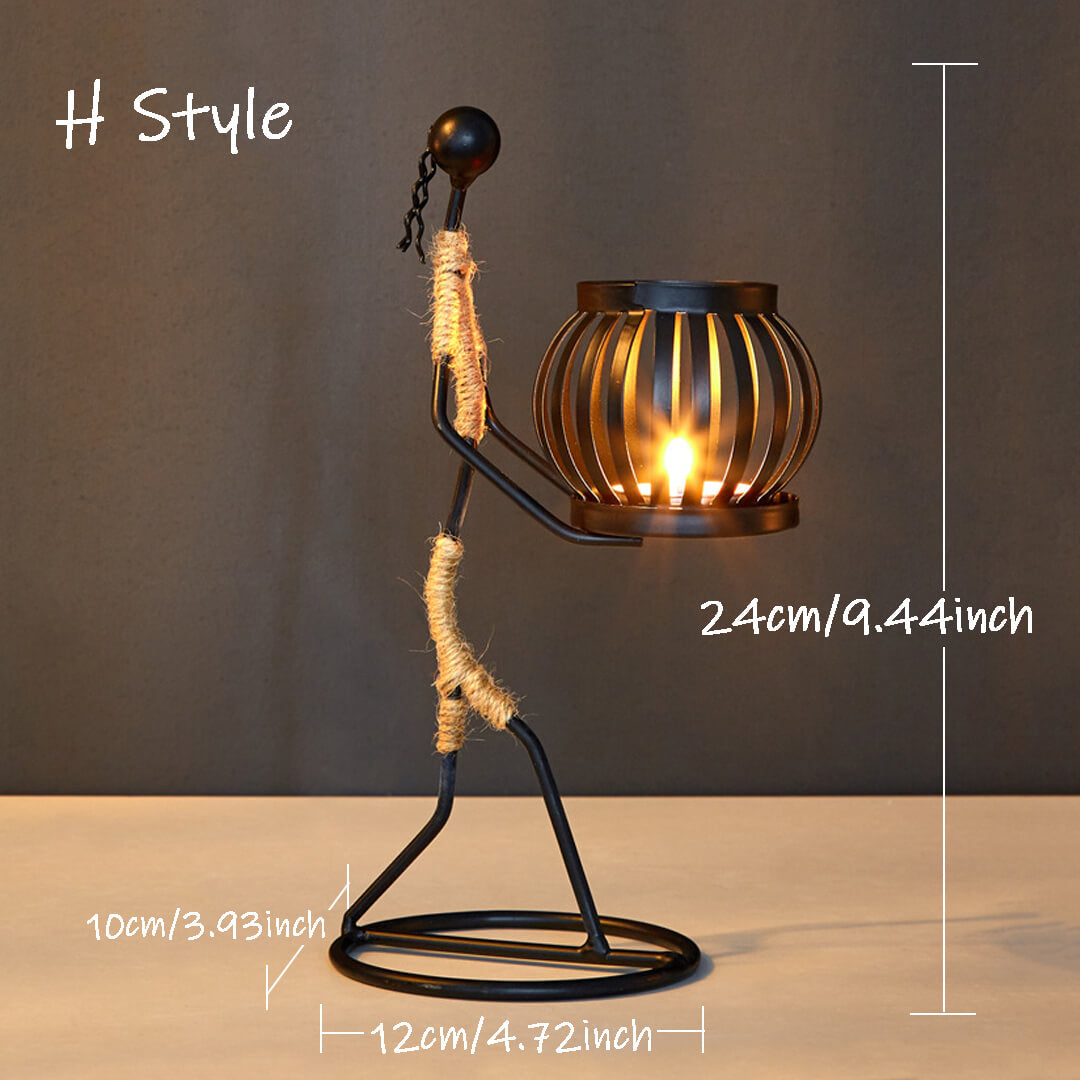 Kreative Mädchen-Kerzenhalter-Dekoration